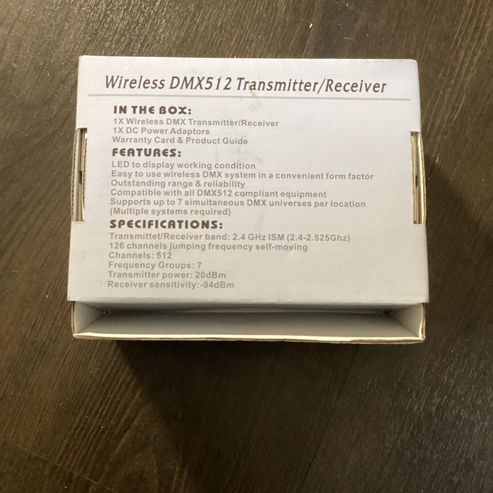 Wireless DMX512 Transmittee Receiver System
