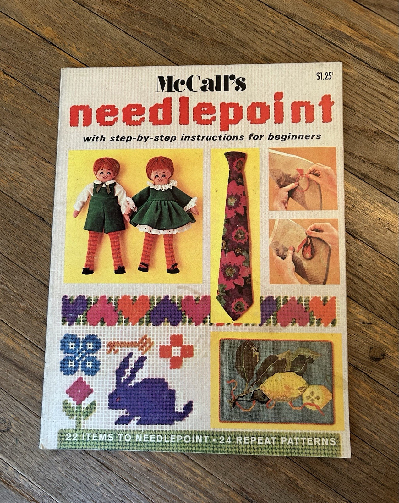 vtg 1971 McCall's Needlepoint Magazine Book 2 Instructions 22 Items 24 Patterns