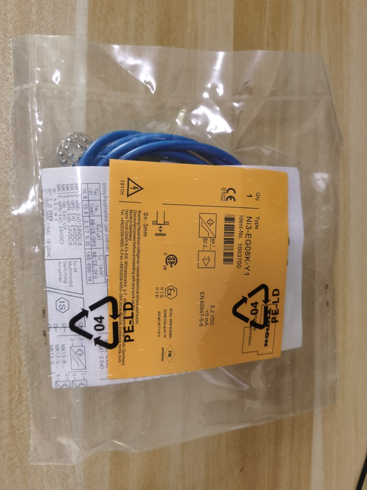 NEW TURCK NI3-EG08K-Y1 PROXIMITY SWITCH FREE SHIP *TT