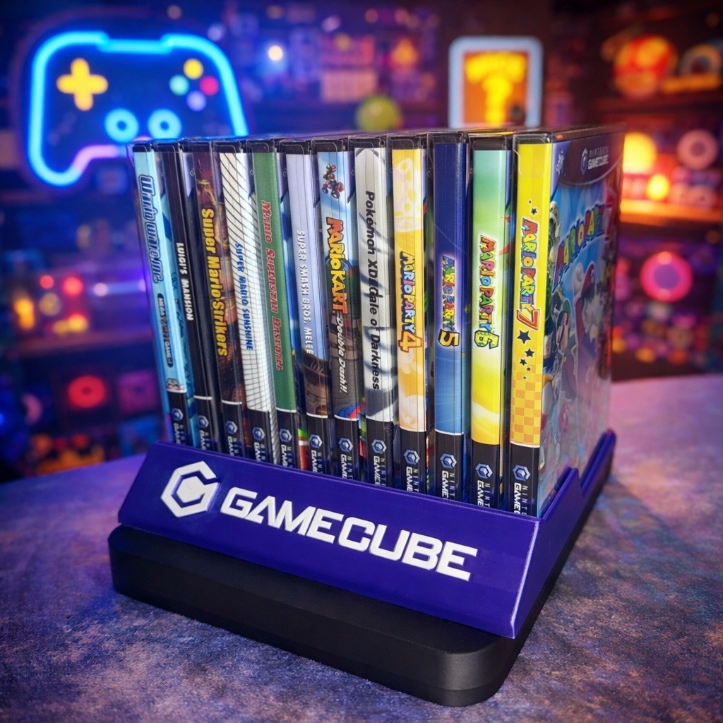 Nintendo GameCube - 12 Game Case Holder - Premium Retro Game Storage Holder