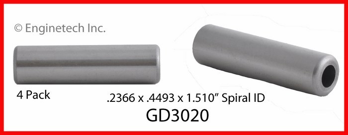 Enginetech GD3020 Engine Valve Guide 4 Pack for Saturn 2.2L Engines