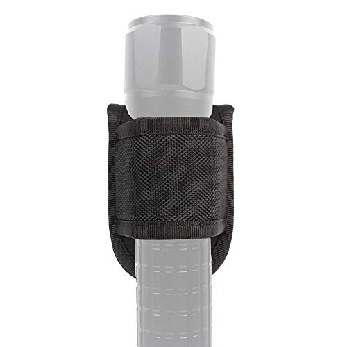 Open Top Compact Light Pouch for Duty Belt, D Cell Flashlight Black