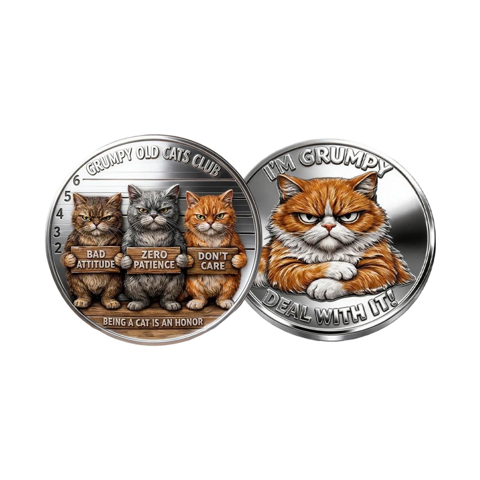 GRUMPY OLD CATS CLUB Commemorative Coin IM GRUMPY DEAL WITH IT