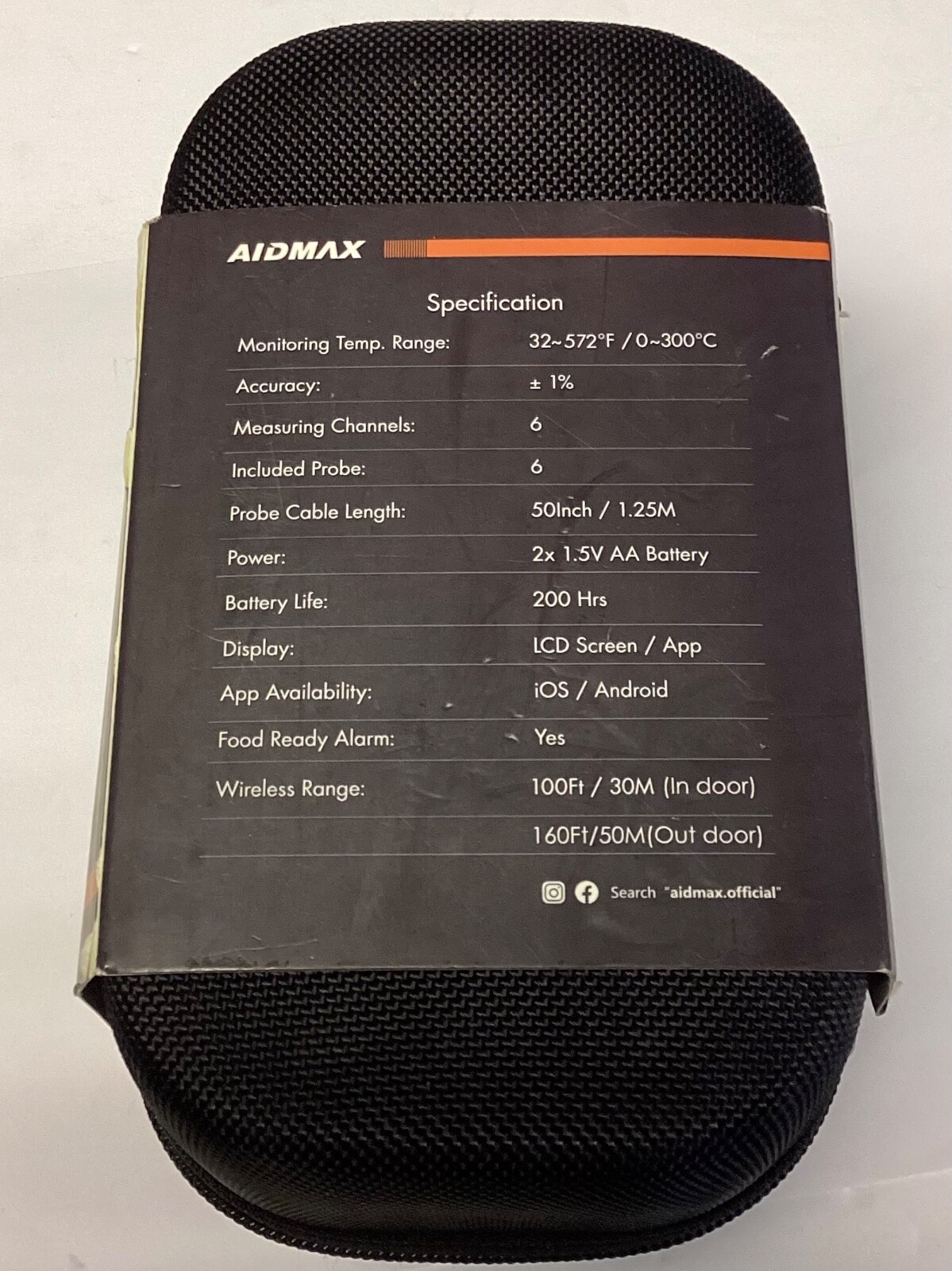 AIDMAX LX WR01 ORG 6 Probes-US Smart Wireless Thermometer 6 Probes