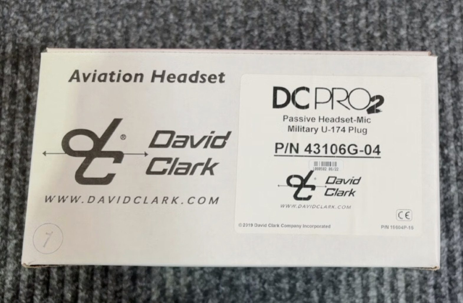 NEW David Clark DC PRO-2 Passive Aviation Headset-Mic