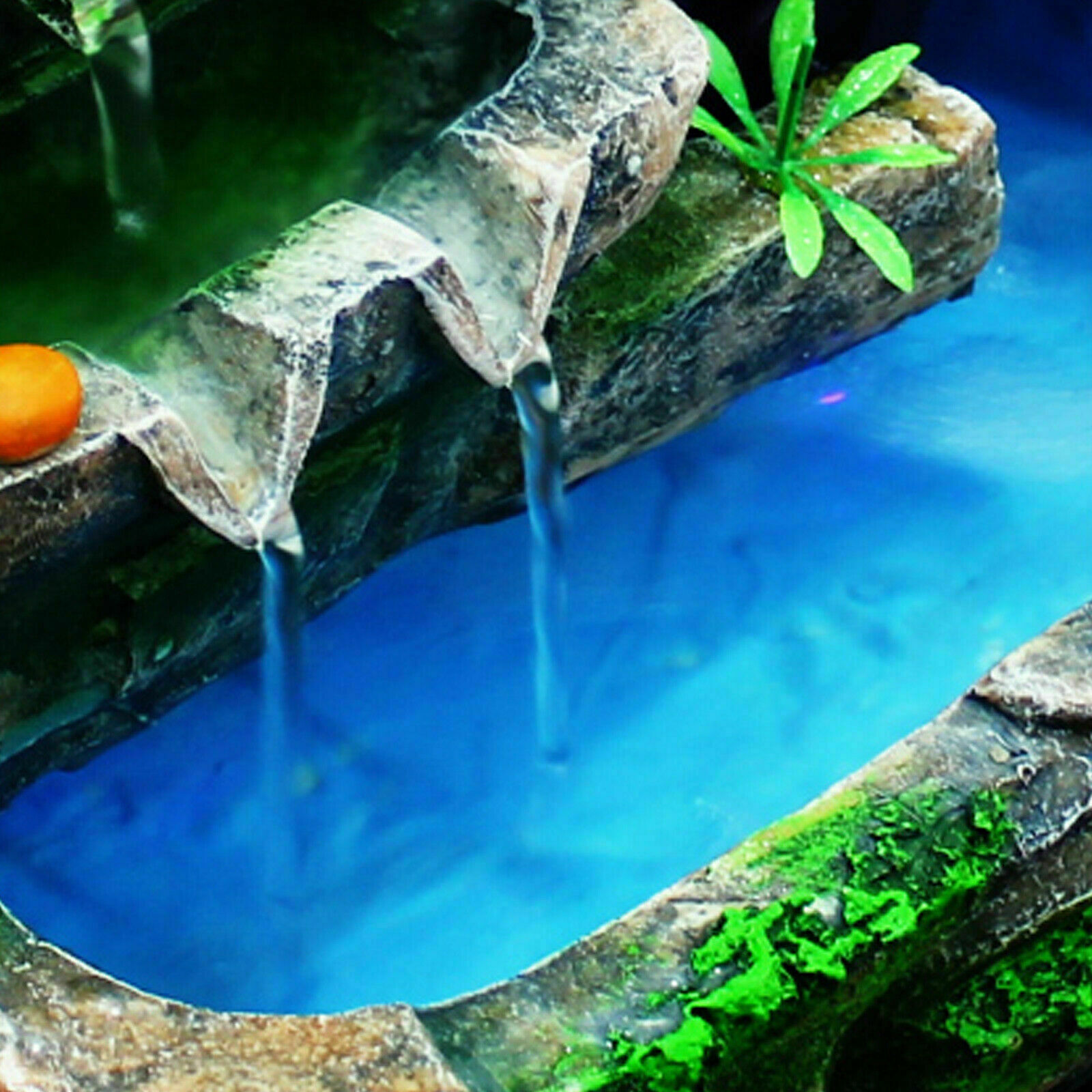 Indoor Rockery Fountain Goldfish Waterfall Feng Shui Water Sound Desktop Decor