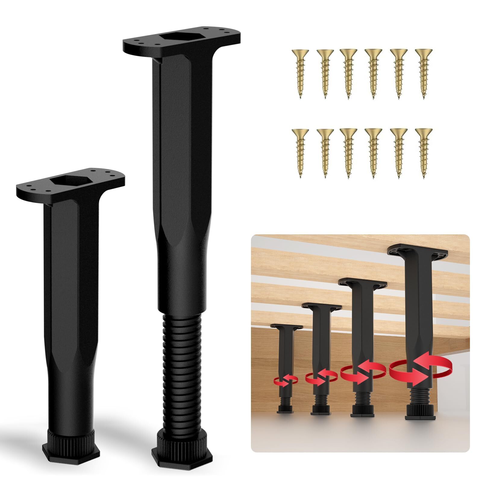 Adjustable Height Center Support Leg for Bed FrameBed Center Slat Support Leg...