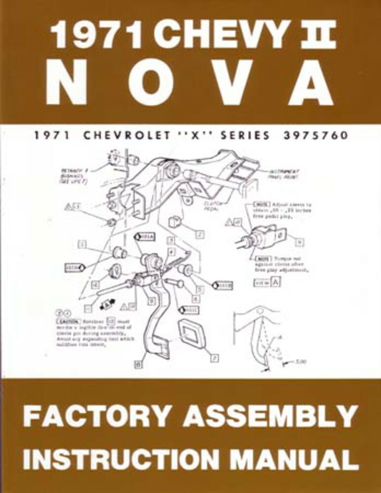 1971 Chevrolet Chevy II, Nova Factory Assembly Manual