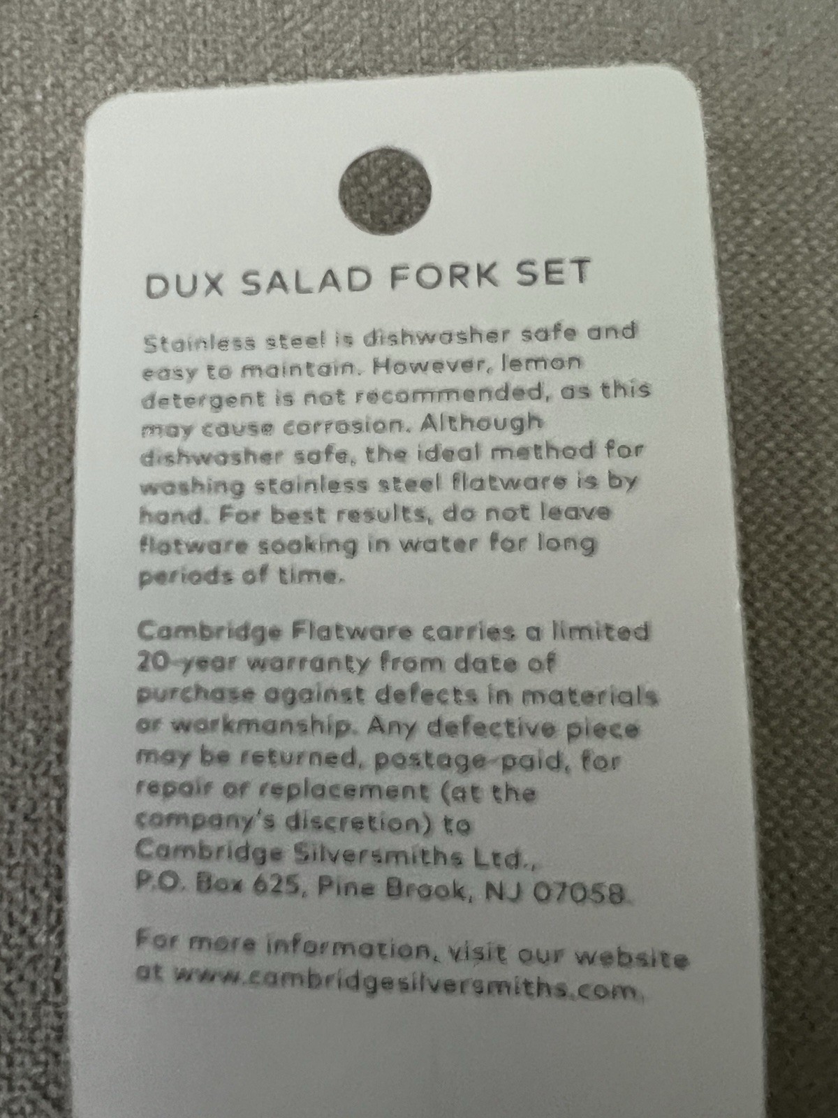 Project 62 Dux Salad Fork Set Stainless Steel Flatware 6pc