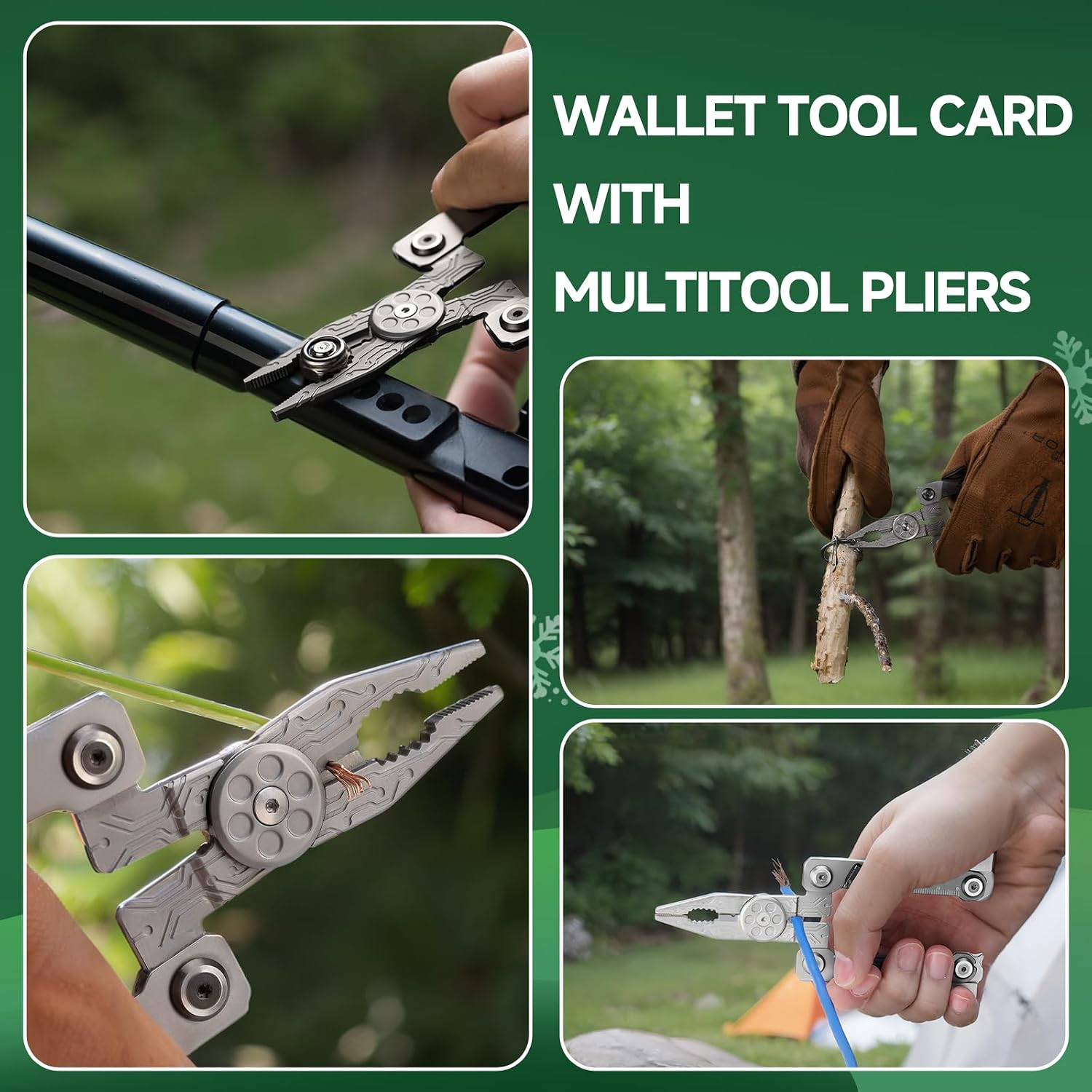 Credit Card Multitool, Silver Blade EDC Tool | 20-In-1 Wallet Tool, Stainless St