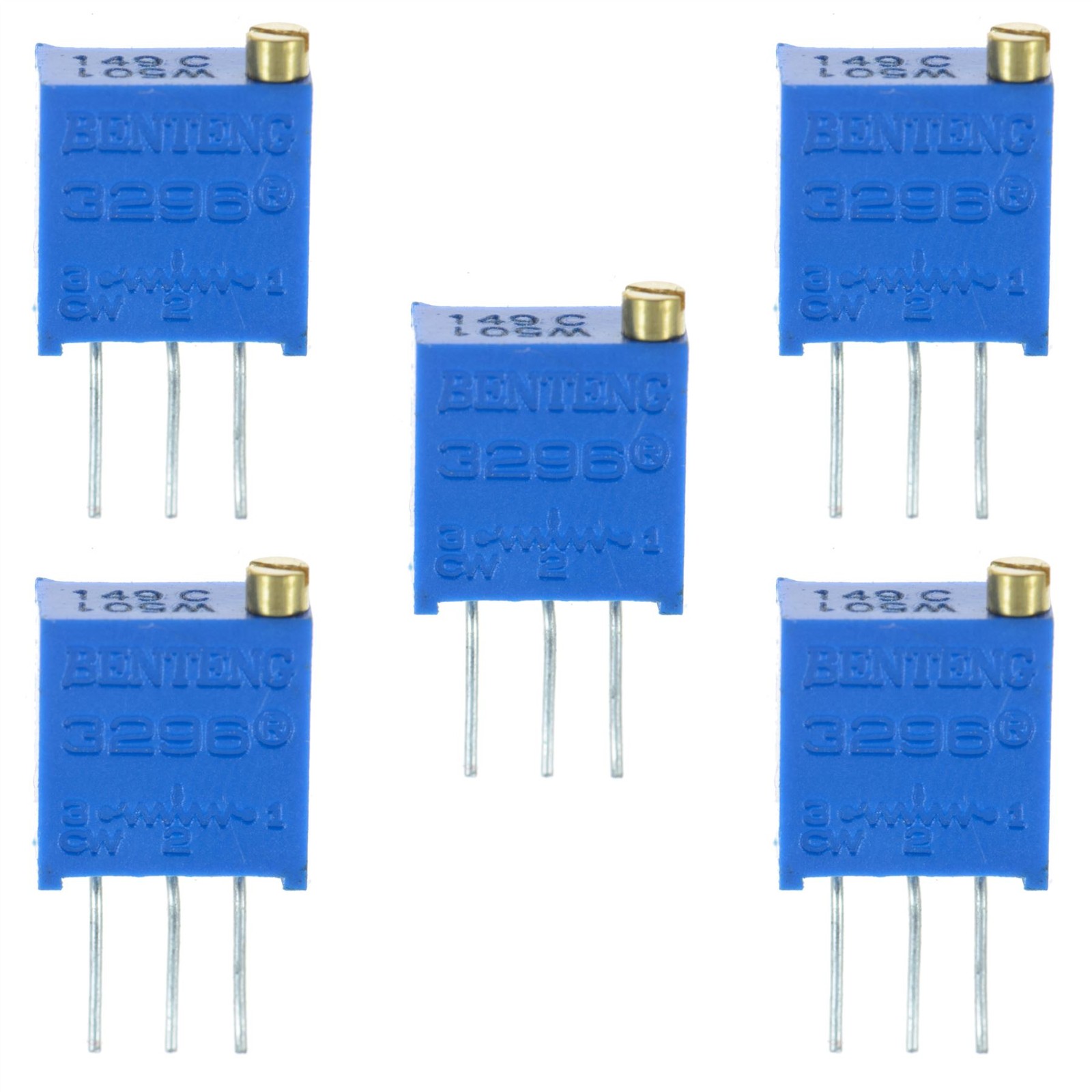 5 x 1M 3296 Multiturn Variable Potentiometer Trimmer Pot Resistor