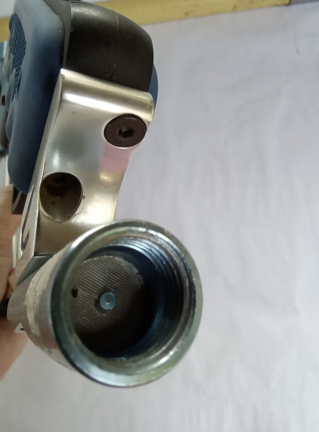 View Loader Orion VL Paintball Guns Blue Chrome Marker 2 Finger Trigger Untested