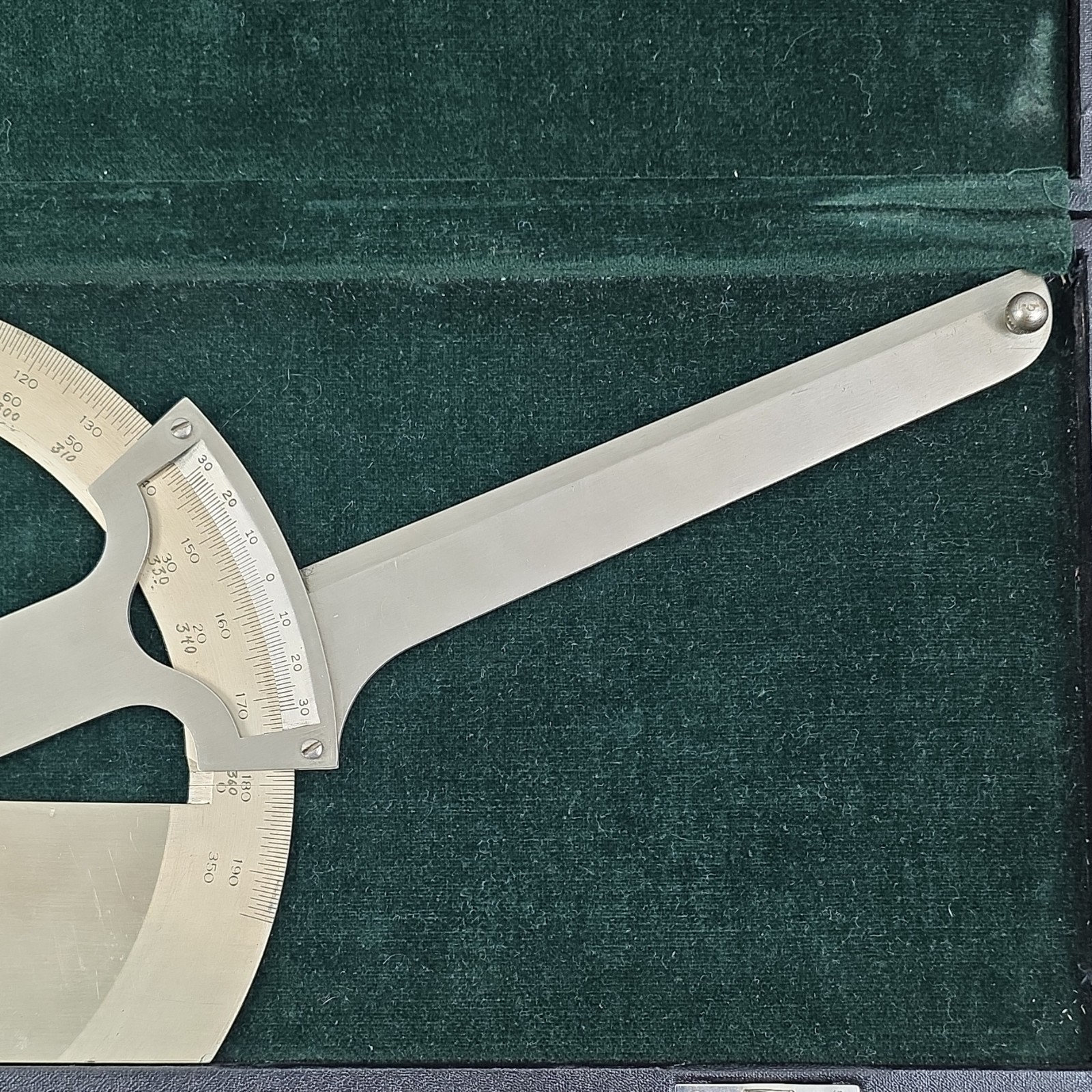 8in Bevel Protractor Semi-Circular Head Angle Gauge, 0-360 Degrees