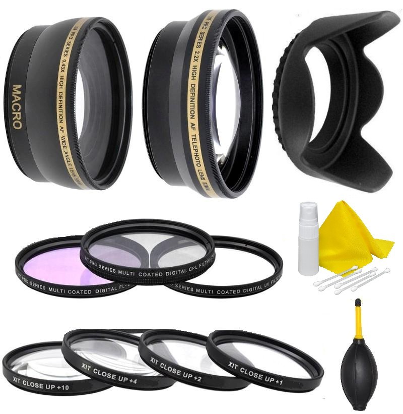 Camera Lens Filter & Accessory Kit For Canon EOS M200 W/ 15-45mm