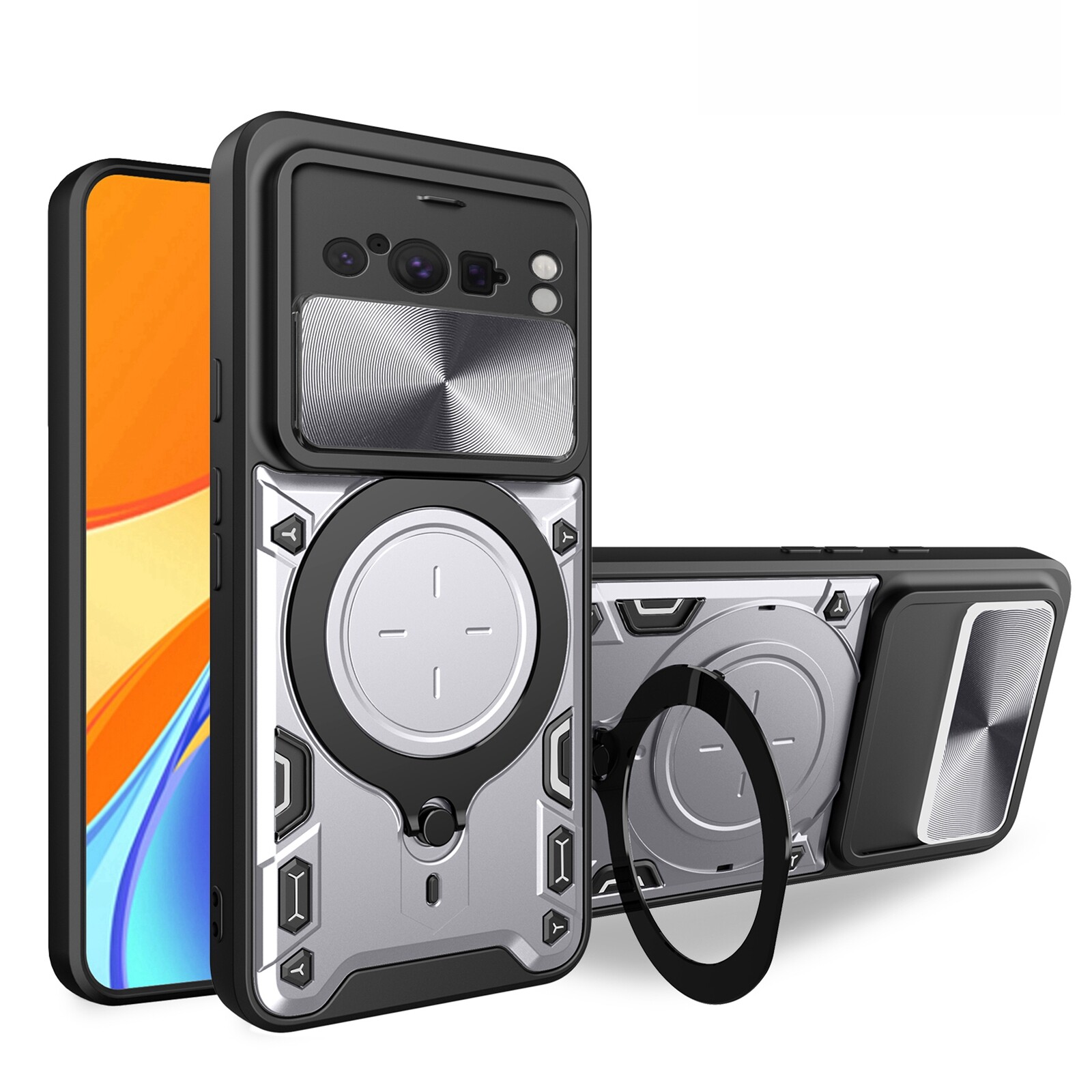 For Google Pixel 8 8 Pro Rugged Shockproof Phone Case Cover Screen Protector