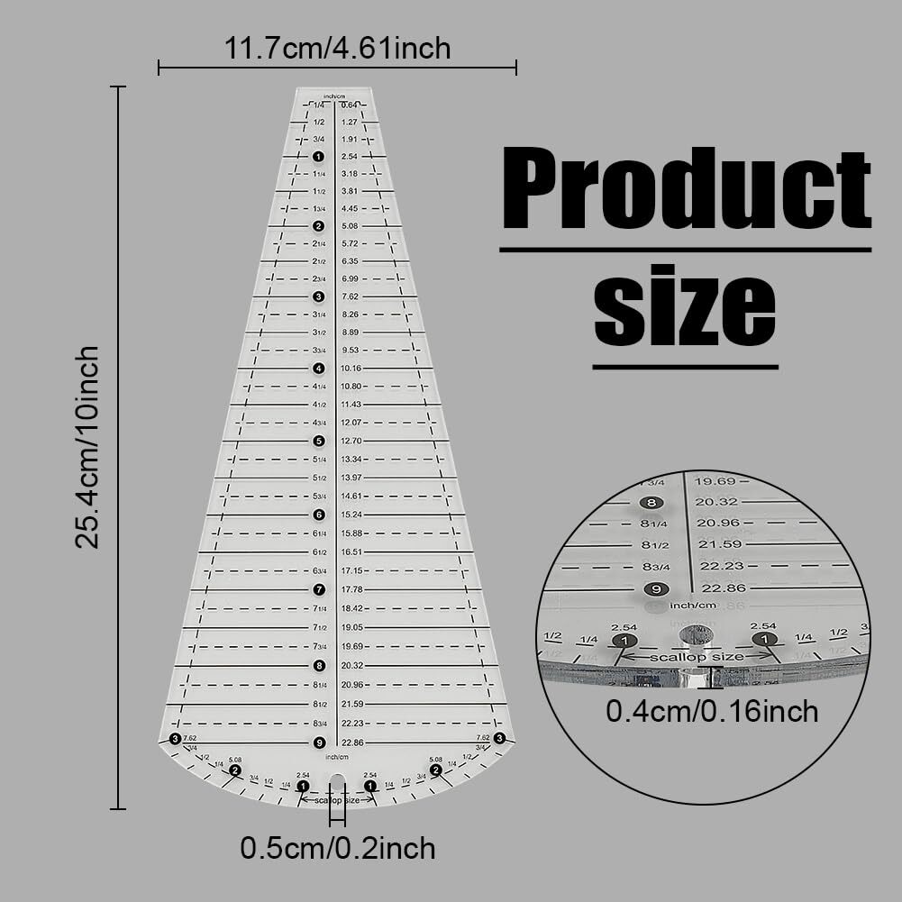Acrylic Quilting Template Dresden Plate Petal Shape Template Sewing Projects