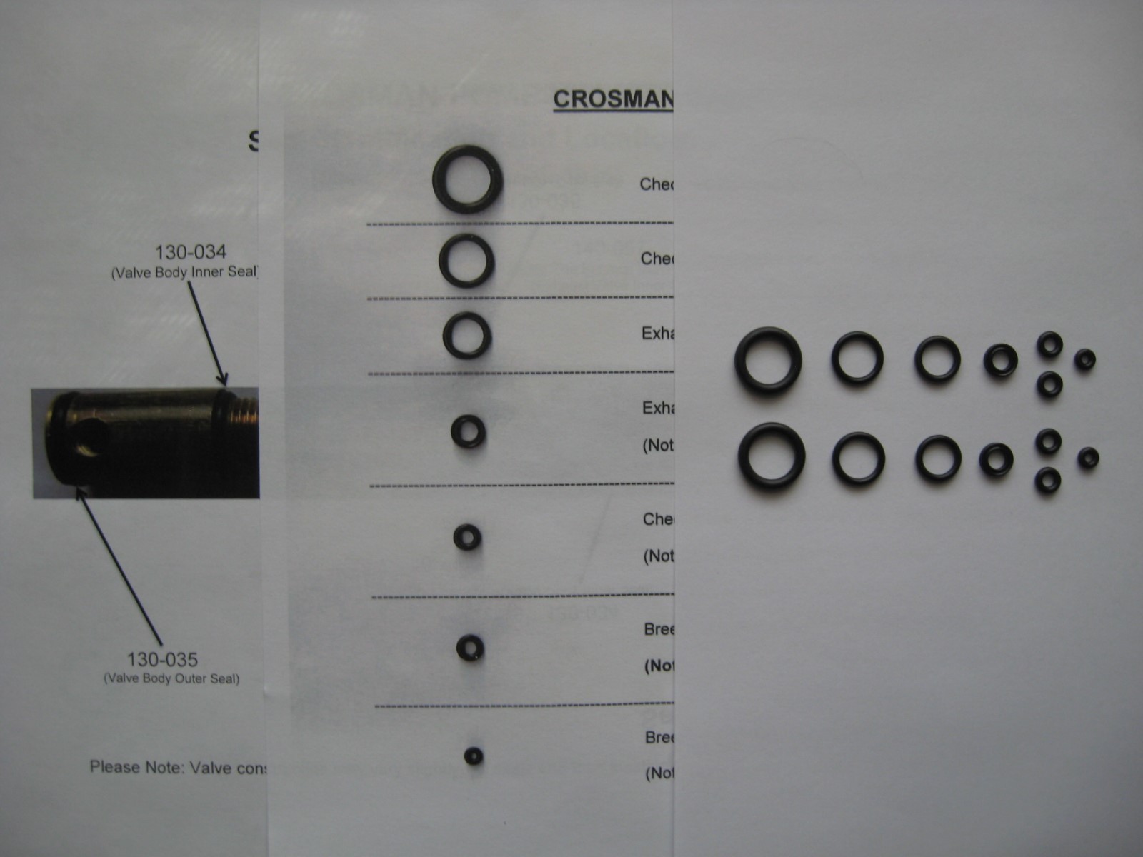 Crosman 140 147 1400 Rifle - TWO (2) Seal Reseal Repair Kits + Photo + Guide