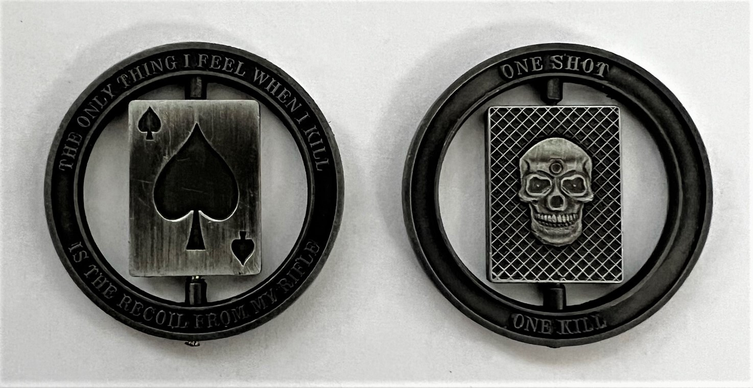 Army One Shot Spinner Challenge Coin #1 (Spec Forces Ranger Topgun SOI Infantry)
