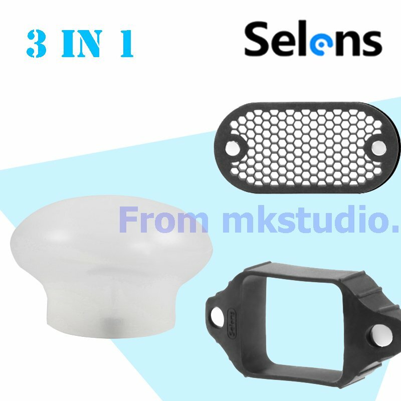 3 in1 Selens Magnetic Flash Modifier Sphere Diffuser For Nikon Speedlite