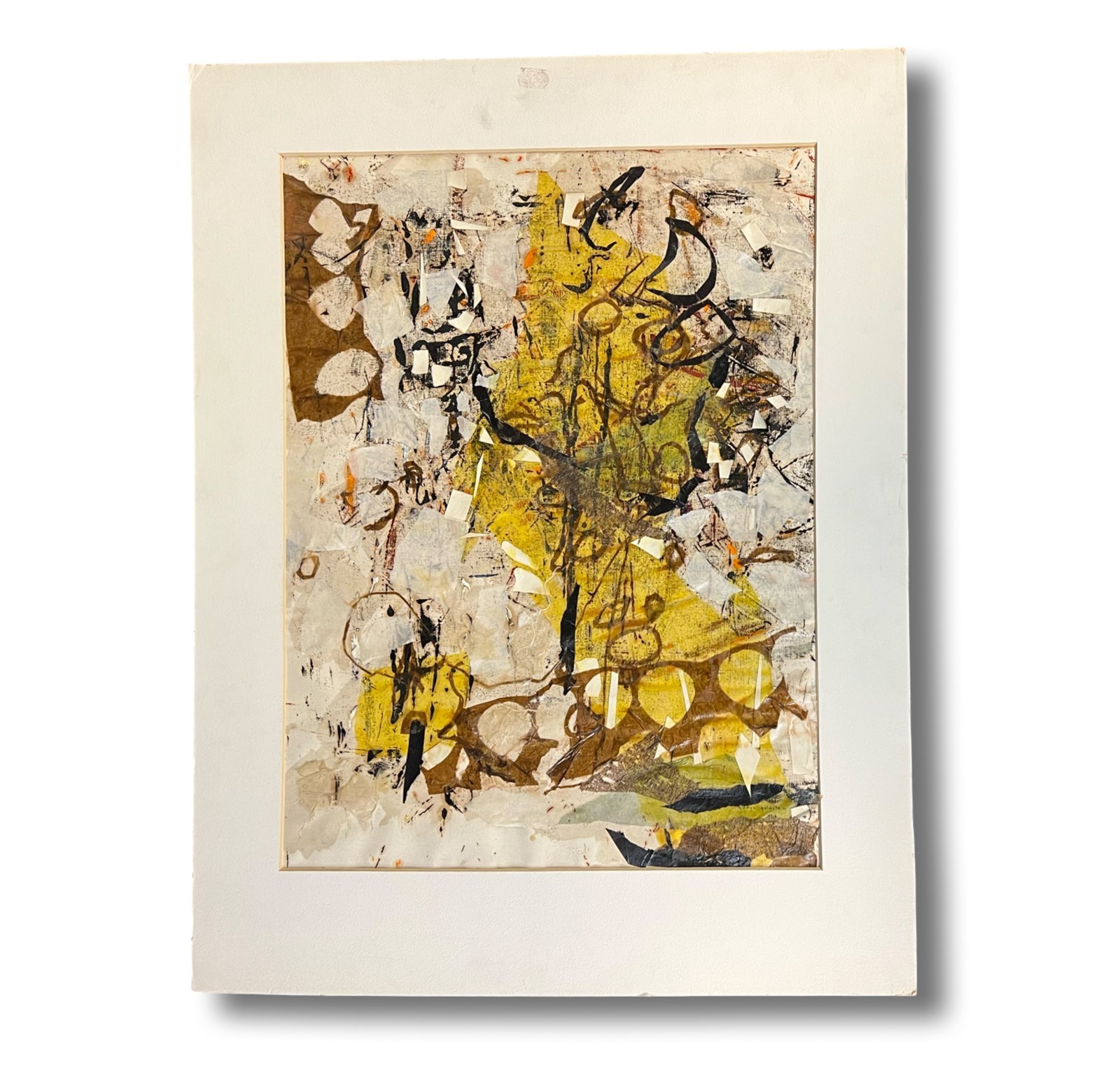 Gladys Goldstein Mixed Media Gold Forms c1957