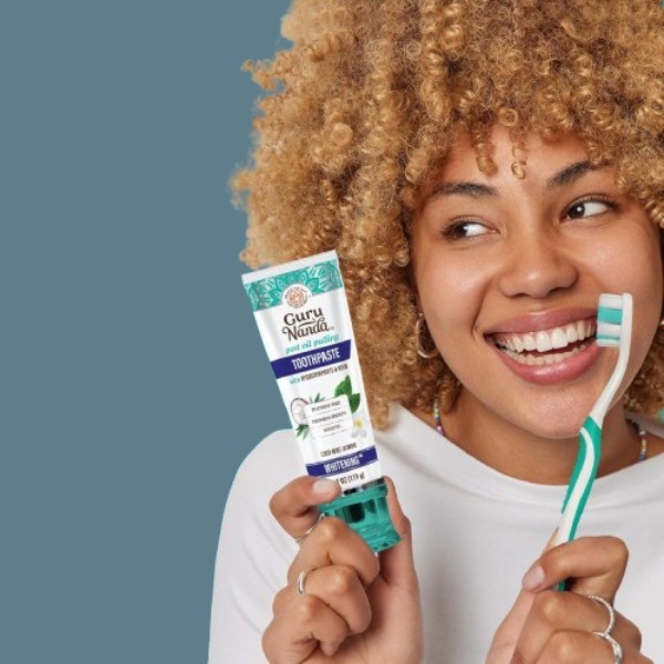 GuruNanda Hydroxyapatite Toothpaste, SLS &Fluoride Free,Whitening Toothpaste new