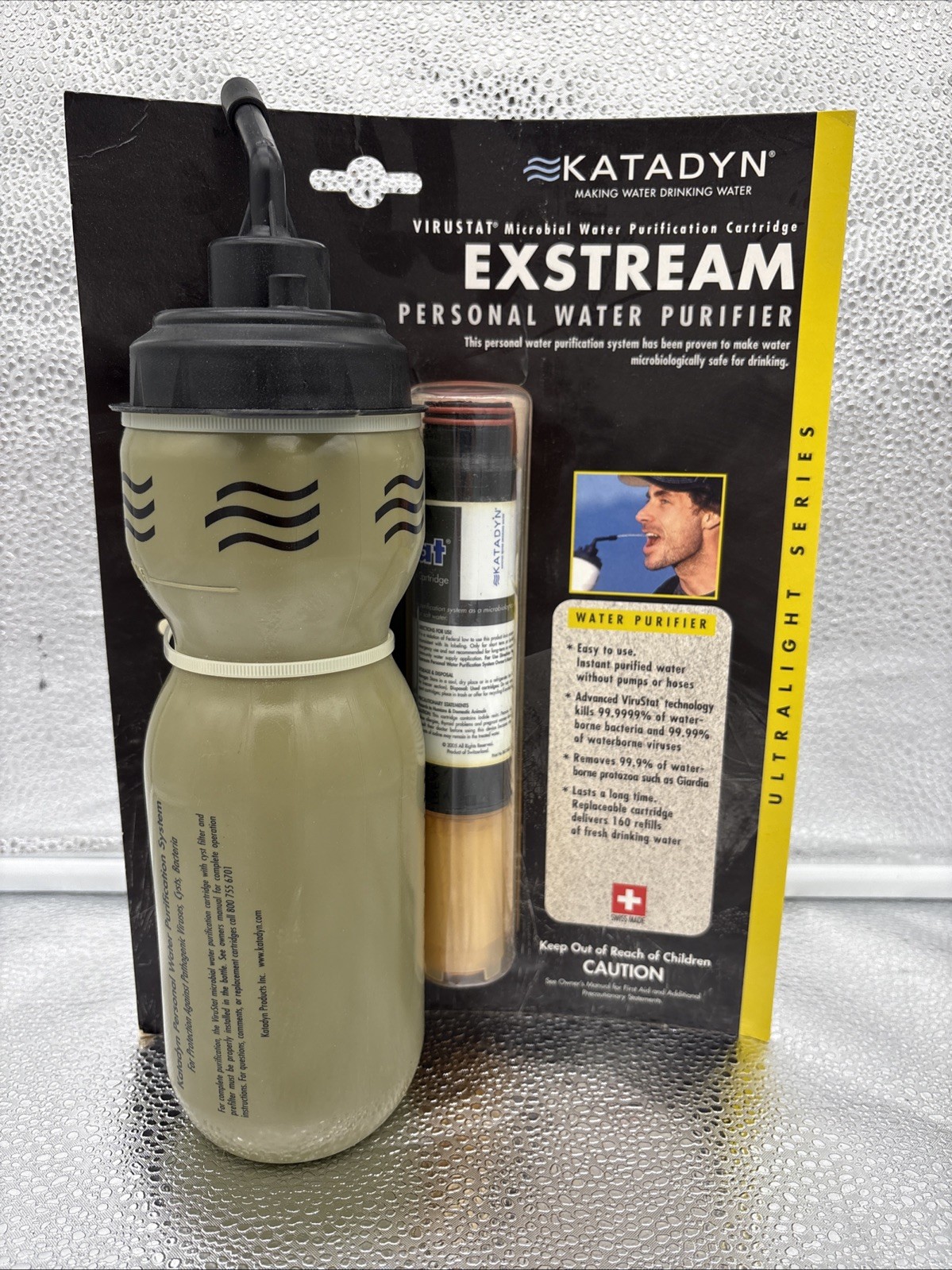 Katadyn ExStream Personal Water Purifier Bottle Filtration System