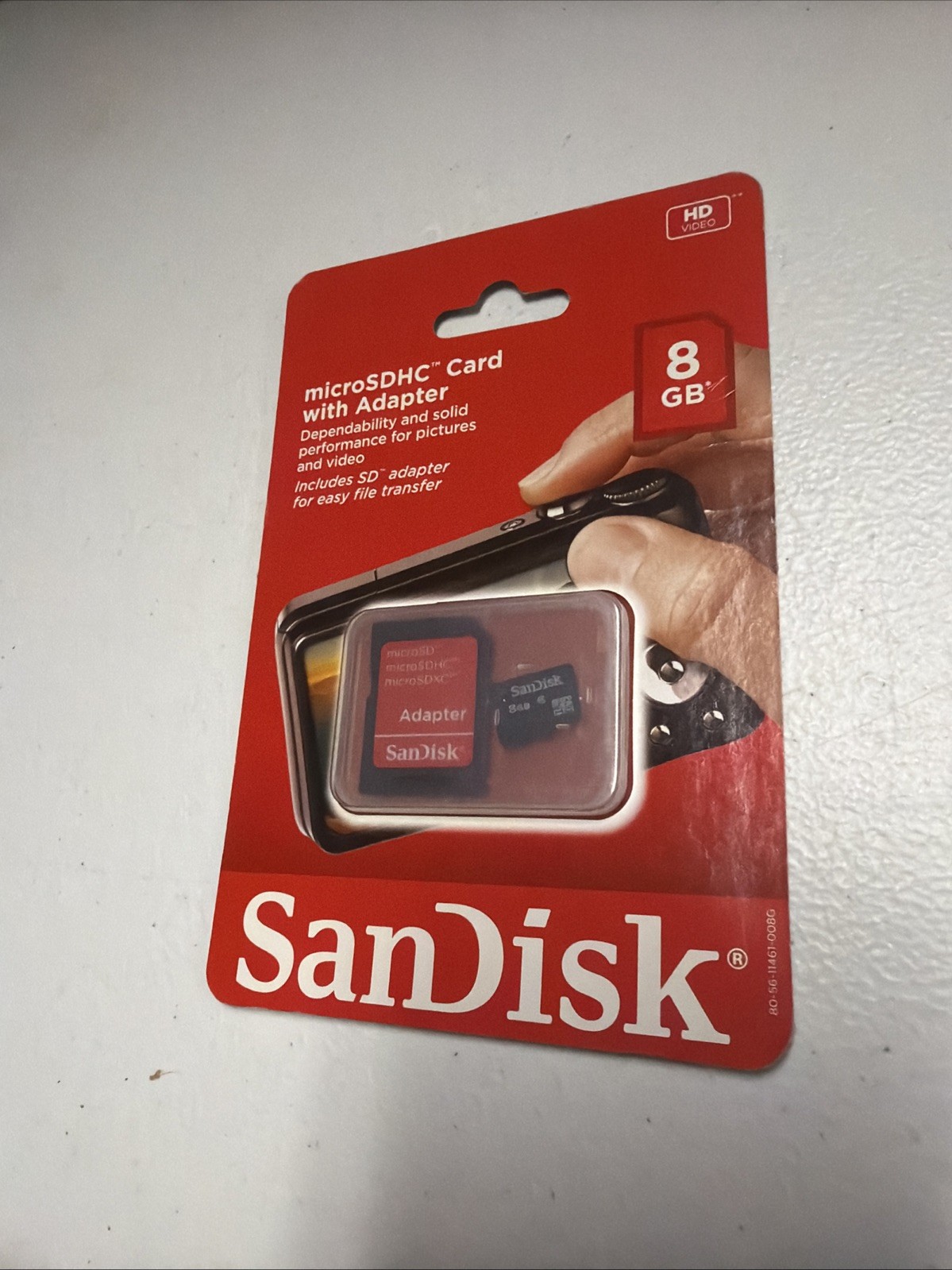 SanDisk MicroSDHC Card With Adapter 8gb HD Video Brand New