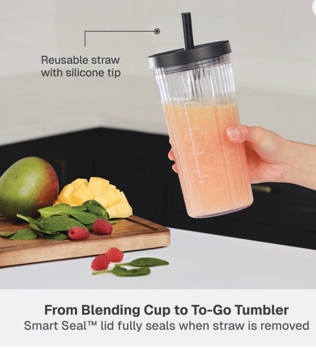 🔥Thyme & Table Single Blender 25oz Blend To-go Cup- Black New Open Box