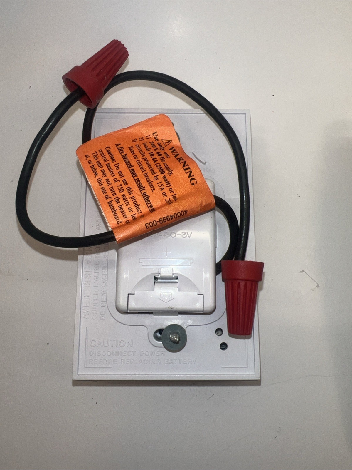 Honeywell CT1900A1008 Two-wire Single Pole/ Single Throw Electronic Thermostat
