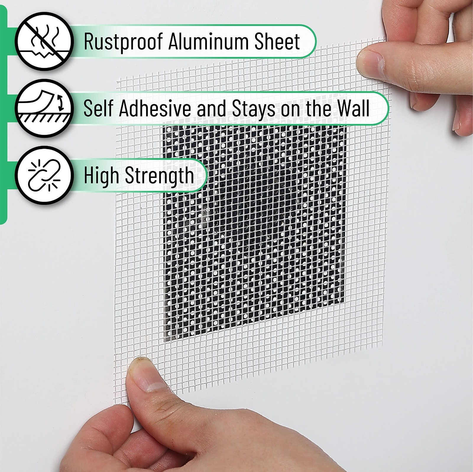 Drywall Patch Kit, 16pcs, Wall Hole Repair, Crack Patching, White