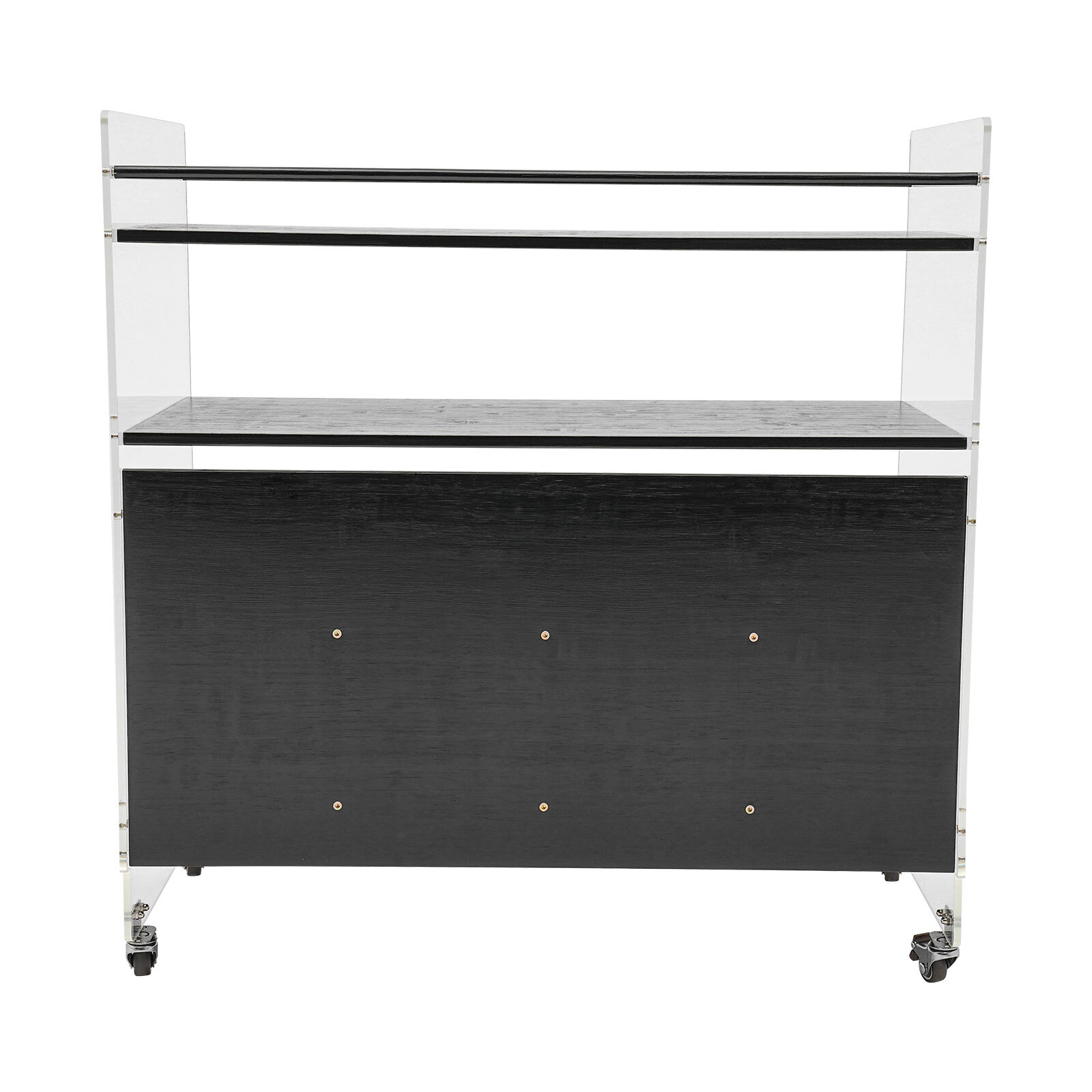 Acrylic End Table,Rectangle Side Table, Bamboo Acrylic Modern End Table