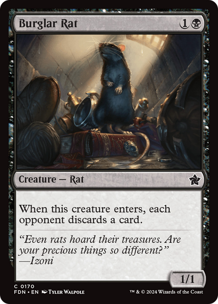 x4 Burglar Rat FDN Foundations MTG 170 COMMON M/NM 4x