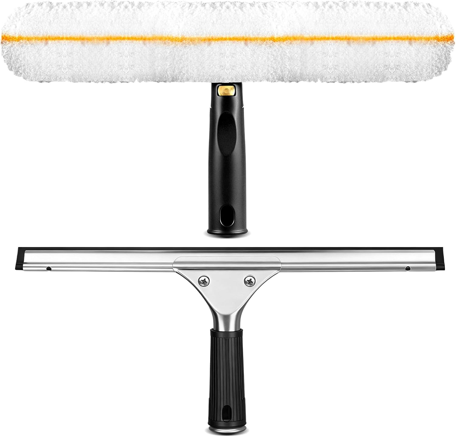 Professional Window Cleaning Squeegee Kit- 14" Squeegee & Microfiber Rotatable W