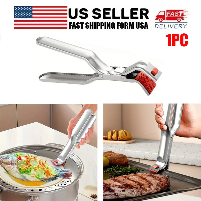 Stainless Steel Anti-Scald Plate Gripper Clamp –Kitchen Tongs Bowl Lifter Holder