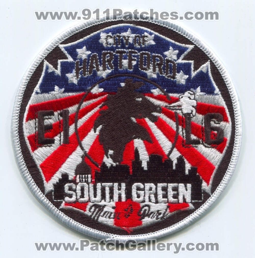 Hartford Fire Department Engine 1 Ladder 6 Patch Connecticut CT Color