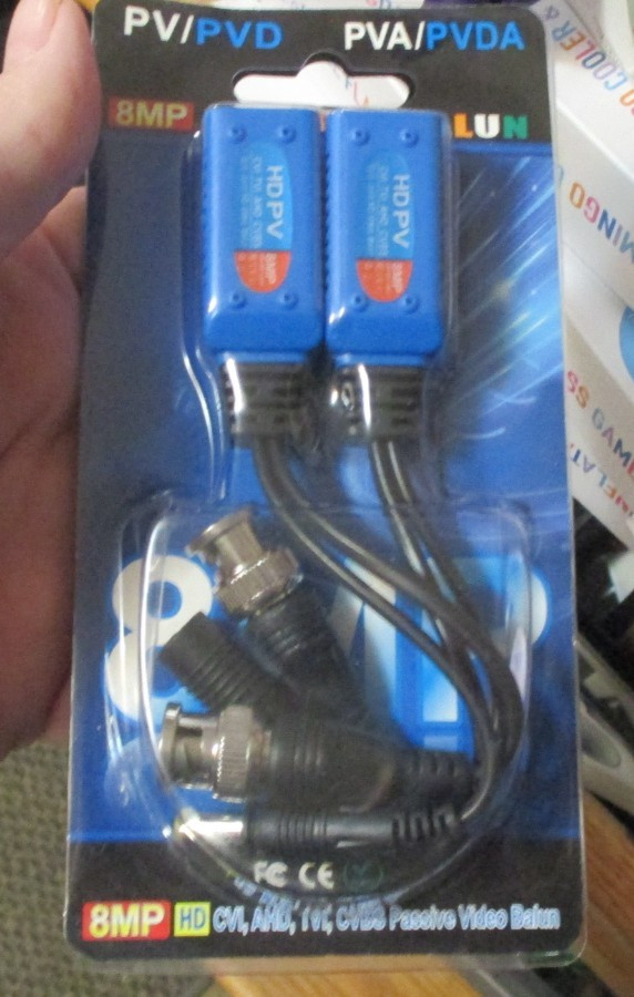 PV PVD PVA PVDA 8MP HD Passive Video Valun CVI, AHD, TVI, CVBS 1080P 2 PAIR! NEW