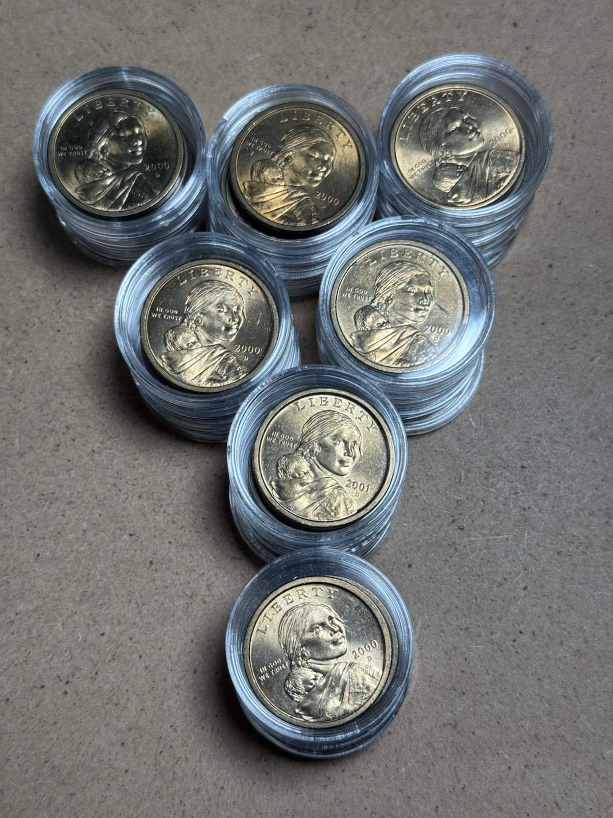 2000 D Sacagawea Dollar Coin With Capsules Qty. 35 Free Shipping In USA