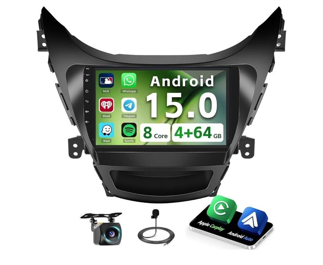 [8 core 4+64G] Android 15 Car Stereo for Hyundai Elantra 2011 2012 2013, Hiki...