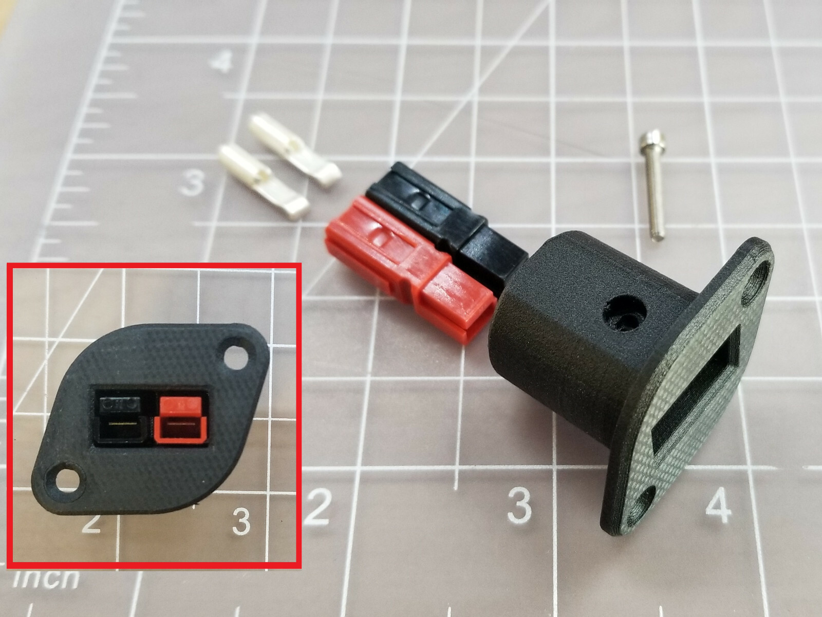Carbon Composite Panel Mount Adapter for Anderson Powerpole PP15 PP30 PP45