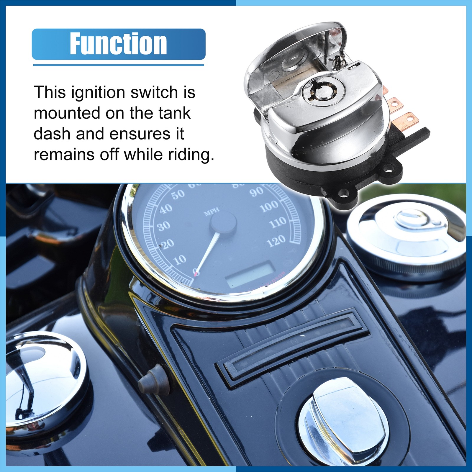 1Set Round Key Ignition Switch for Harley-Davidson Softail Road King 93-13