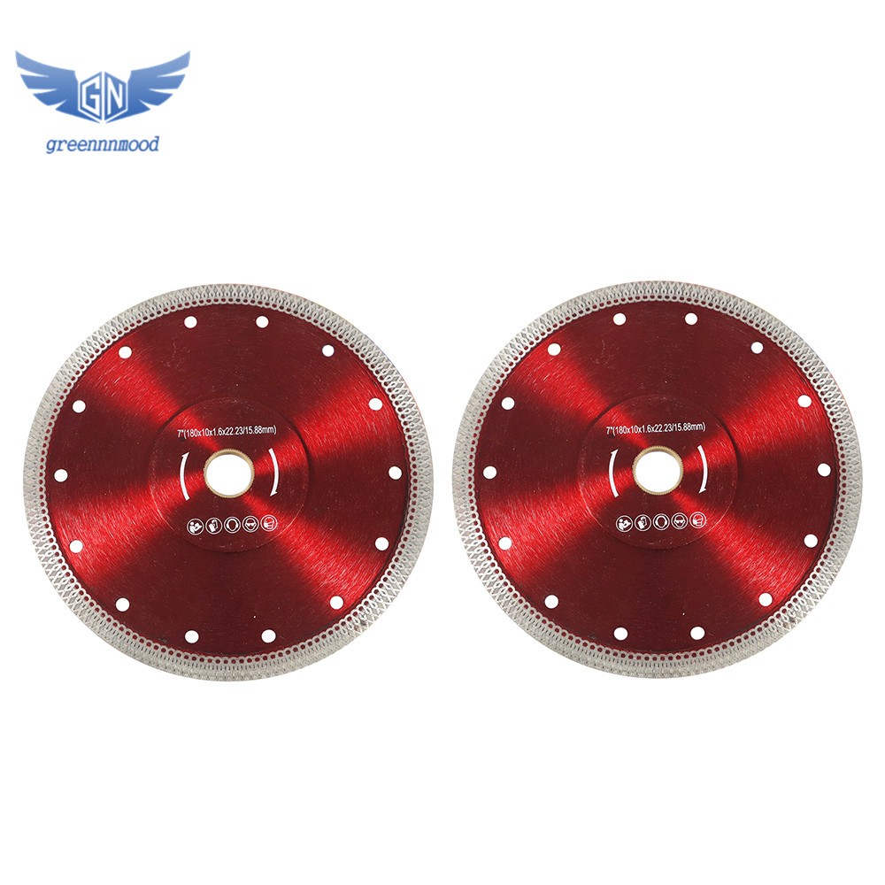 2Pcs 7 inch Super Thin Diamond Porcelain Cutting Blade Tile Blade Multi-Purpose