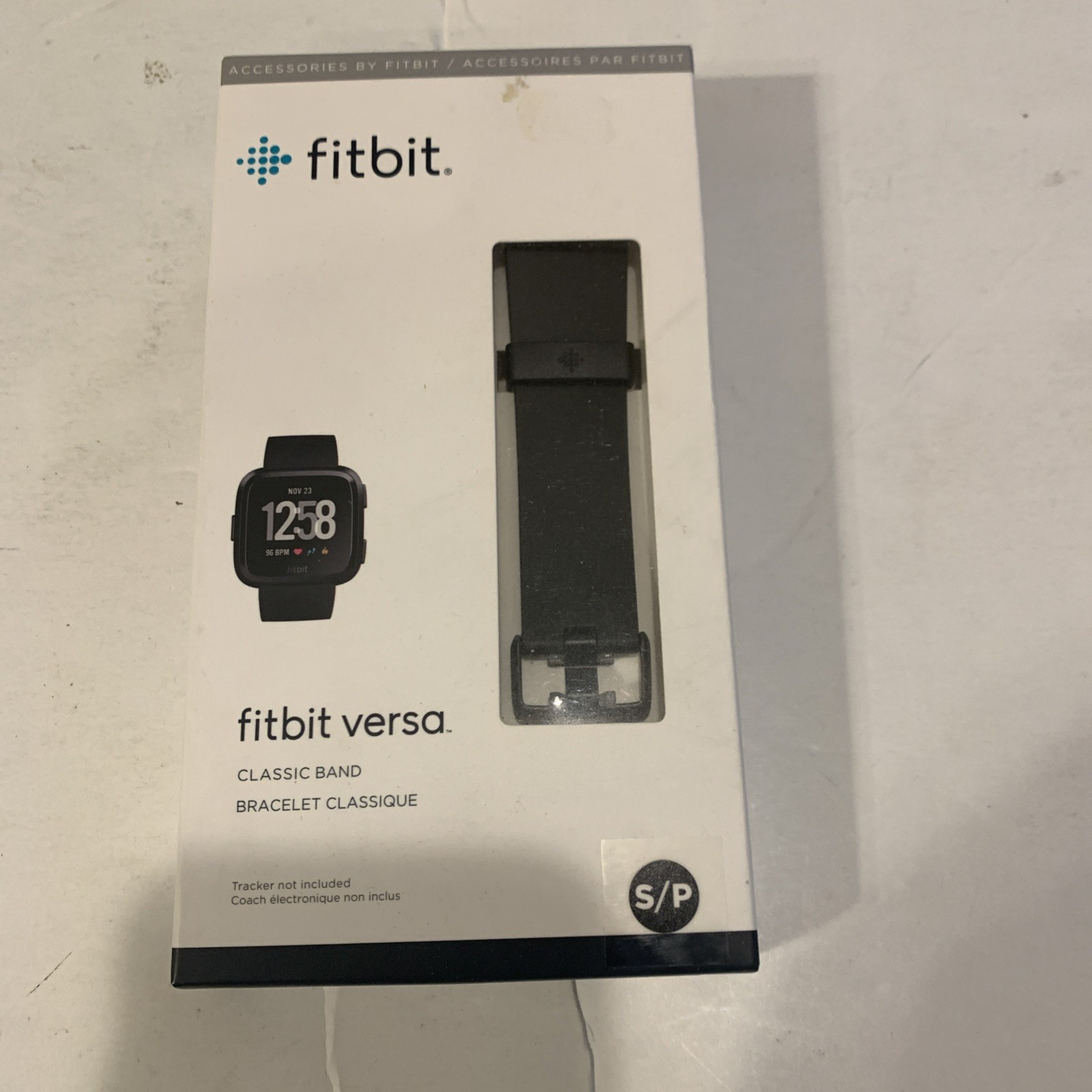 Sealed Fitbit Versa Black Classic Replacement Band Size S/P New in Box Es32