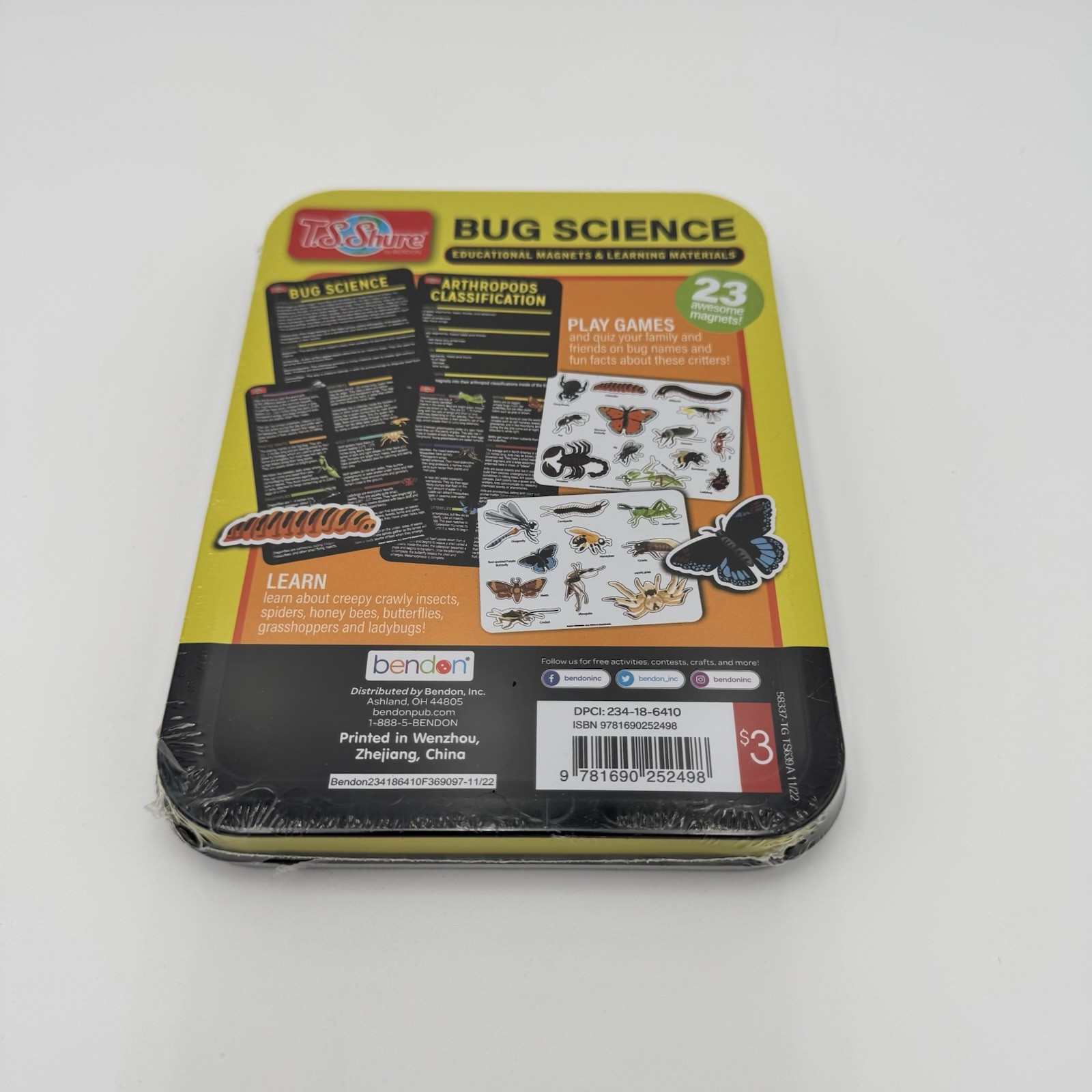 Bug Science S.T.E.M. Educational Learning Magnetic Tin T.S. Shure Sealed
