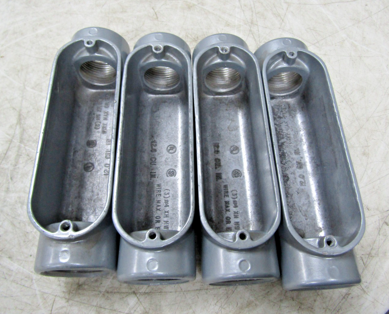 💥4) NEW REDODOT 1" THREADED CONDUIT BODY LOT OF 4