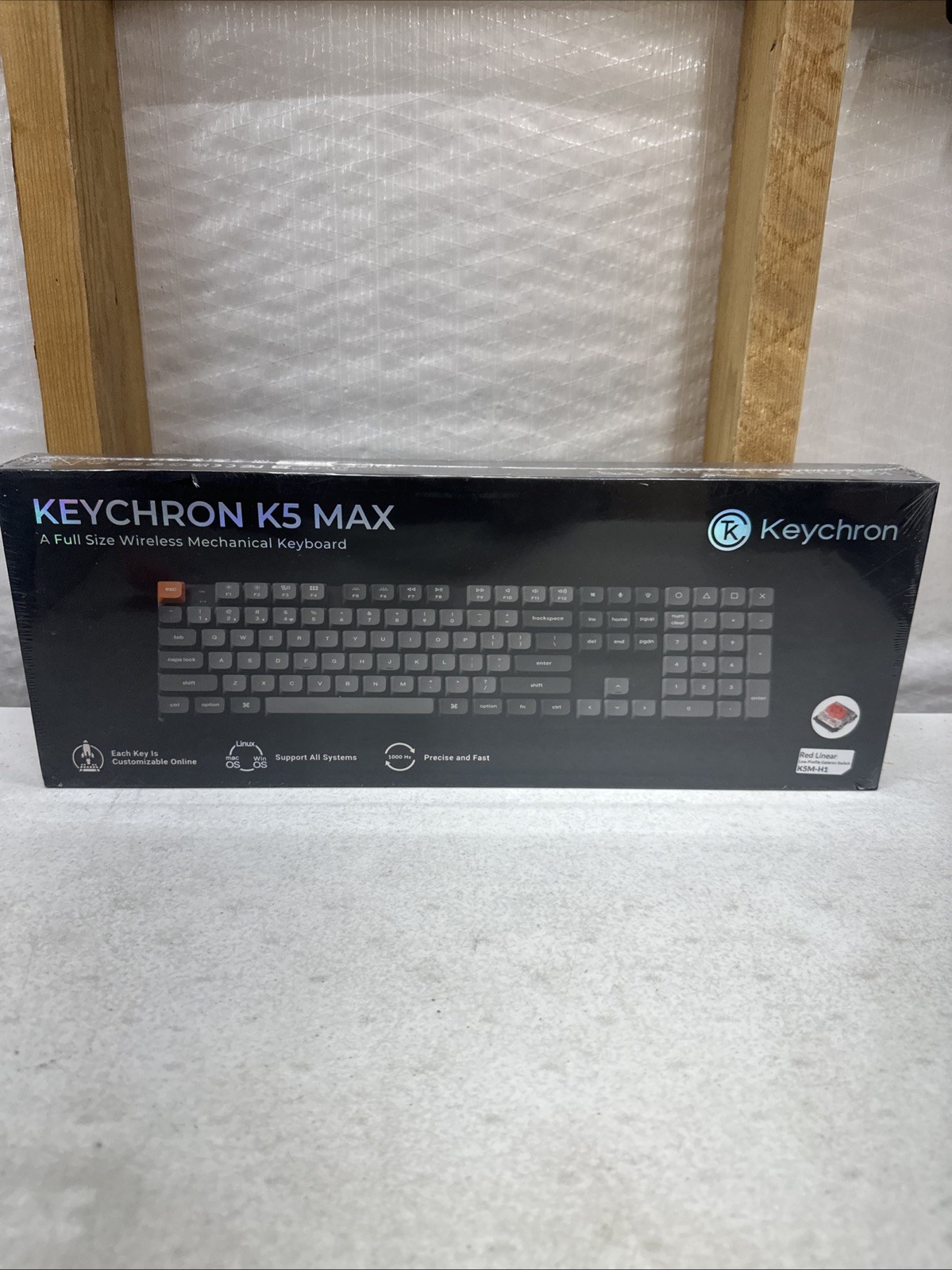 KEYCHRON K5 MAX Wireless RGB Mechanical Keyboard/Red Linear Switch K5X-H1