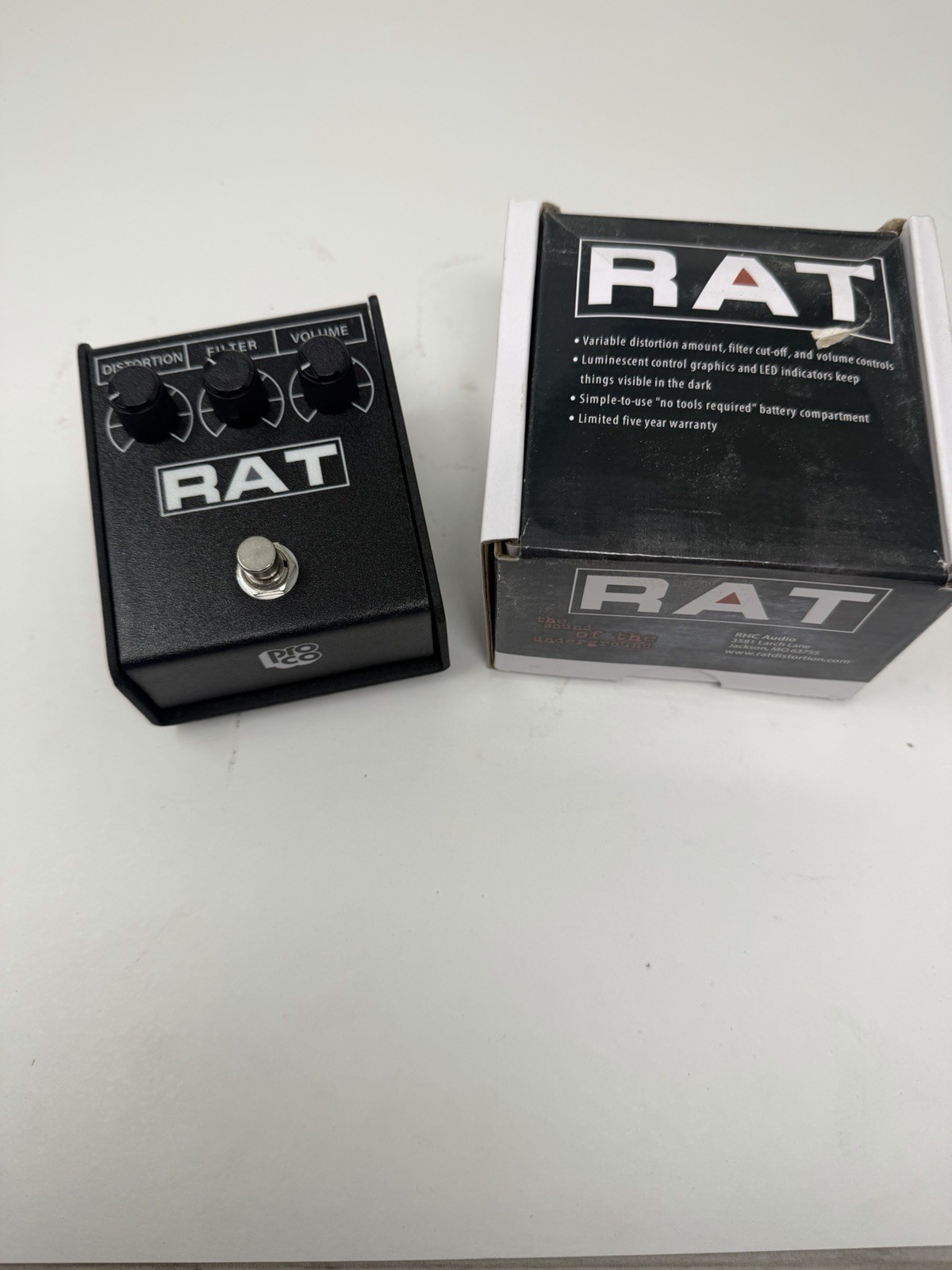 ProCo RAT Distortion Pedal Guitar Effects Pedal W/ Box