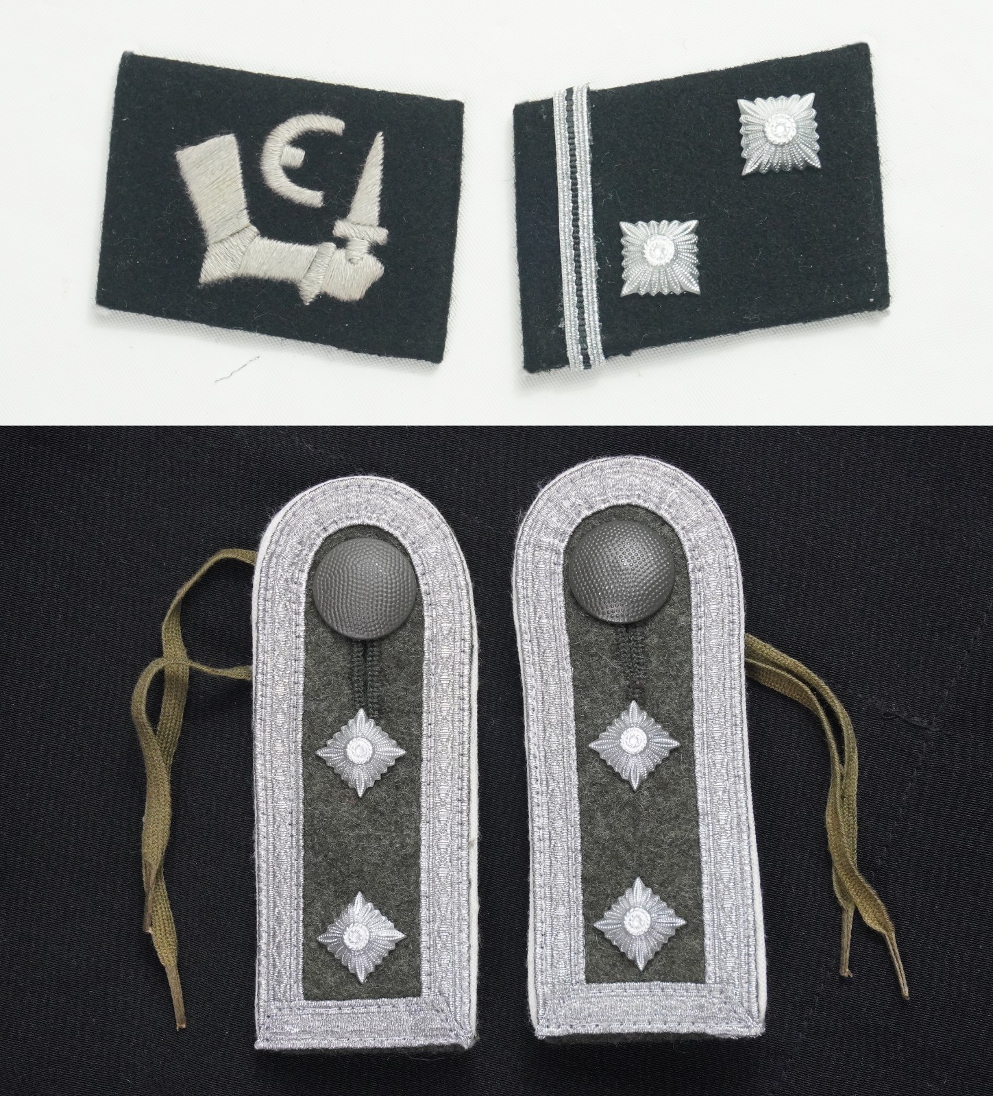 20th Volunteer Division Estonian Collar tabs + Shoulder boards. Repro