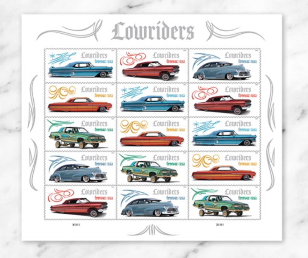 2026 Lowrider Forever USA Stamp Sheet Of 16, Multicolor