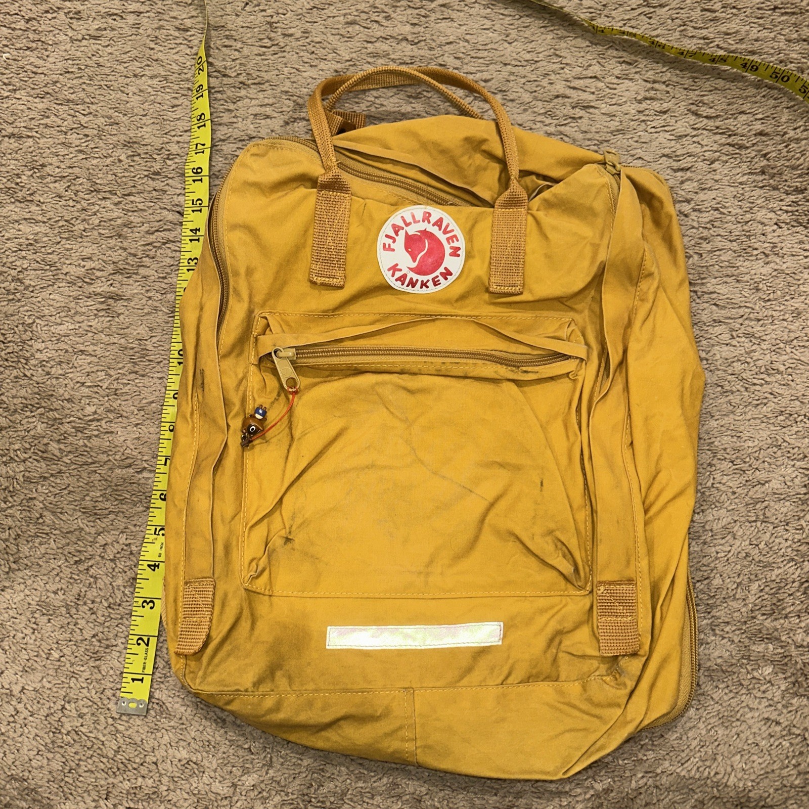 Fjällräven Kånken Classic Backpack Unisex Ochre Confetti Yellow Style 23510