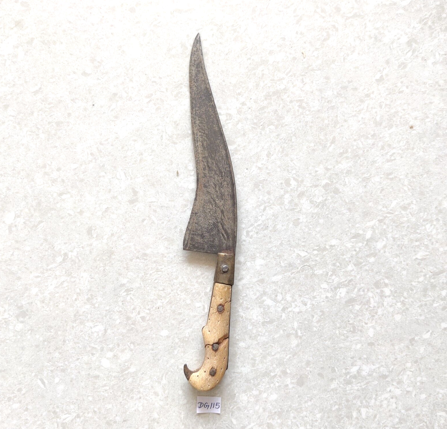Antique Curvy Blade Dagger Khanjar Stag Horn Handle Original Old DG115